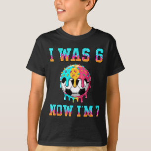 Camiseta Tenía 6 Ahora Tengo 7 Fútbol Chicos Tema Cumpleaño