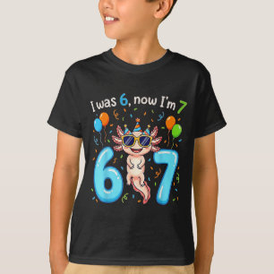 Camiseta Tenía 6 ahora tengo 7 niña niño niños ajolote cump