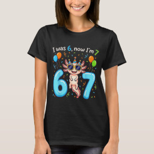 Camiseta Tenía 6 ahora tengo 7 niña niño niños ajolote cump
