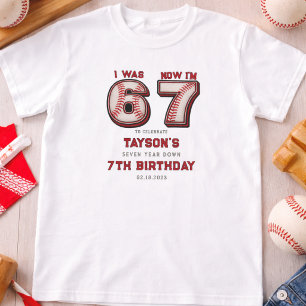 Camiseta Tenía 6 años, ahora tengo 7 – Cumpleaños de béisbo