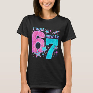 Camiseta Tenía 6 años ahora tengo 7 Seis Siete Divertido Cu
