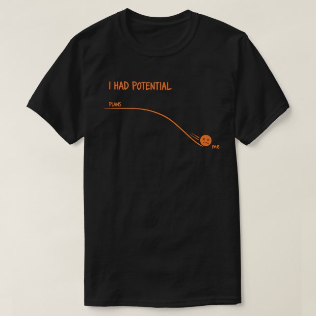 Camiseta Tenía planes potenciales vs Yo Bromas de procrasti (Diseño del anverso)