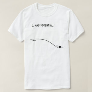 Camiseta Tenía Potencial Divertido Minimalista Rechazar