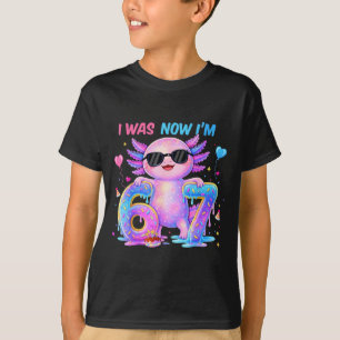 Camiseta Tenía seis siete ajolote 67 meme cumpleaños 7 niña