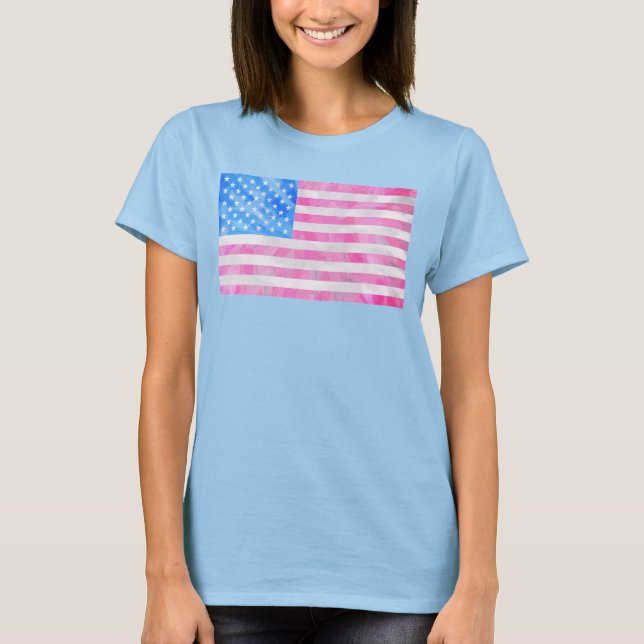 Camiseta Teñido anudado de la bandera de los E.E.U.U. (Anverso)