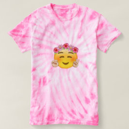 Camiseta Teñido anudado de la emoji de la paz para mujer