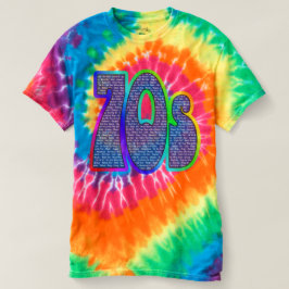 Camiseta ¡teñido anudado del eslogan 70s!