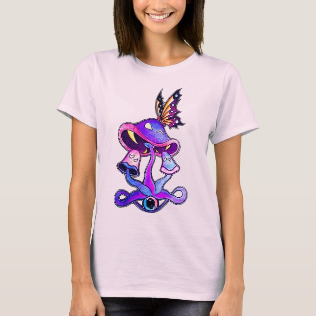 Camiseta Teñido anudado hambriento T de la seta (Anverso)