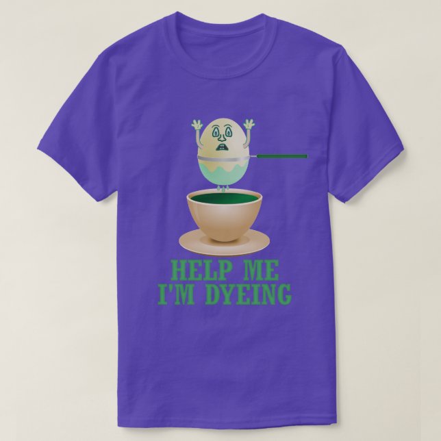 Camiseta Teñido divertido del huevo de Pascua (Diseño del anverso)