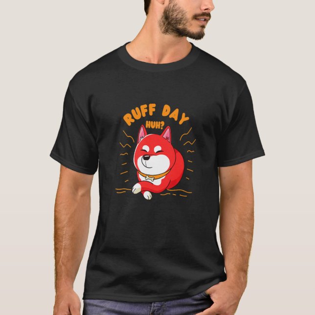 Camiseta Teniendo un Día De Furia, eh Animal Japonés Shiba  (Anverso)