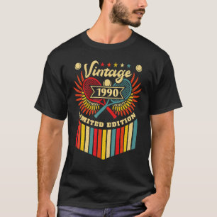 Camiseta Tenis 32º cumpleaños Hombres Mujeres Vintage 1990