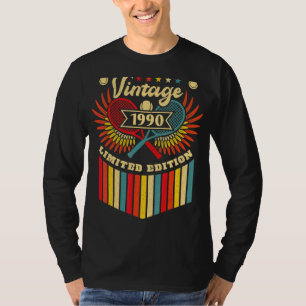 Camiseta Tenis 32º cumpleaños Hombres Mujeres Vintage 1990 