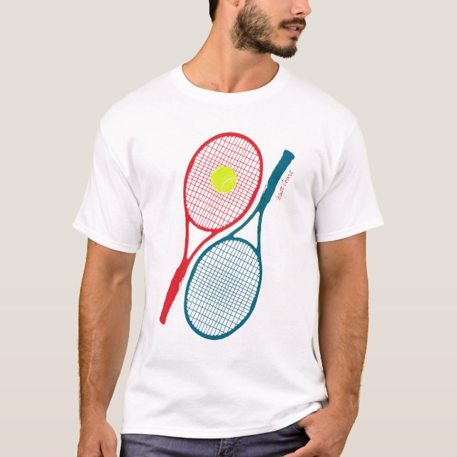 Camiseta tenis abierto personalizado / tennista (Anverso)