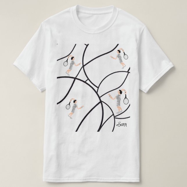 Camiseta : Tenis Alguien . (Diseño del anverso)