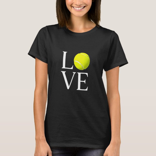 Camiseta Tenis Amo Tenis Amo Tenis Tenis Ball Amor (Anverso)