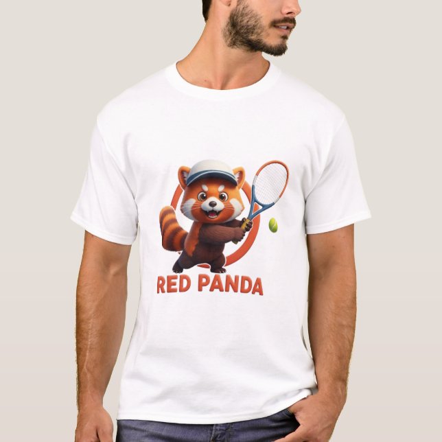 CAMISETA TENIS AS PANDA ROJO (Anverso)