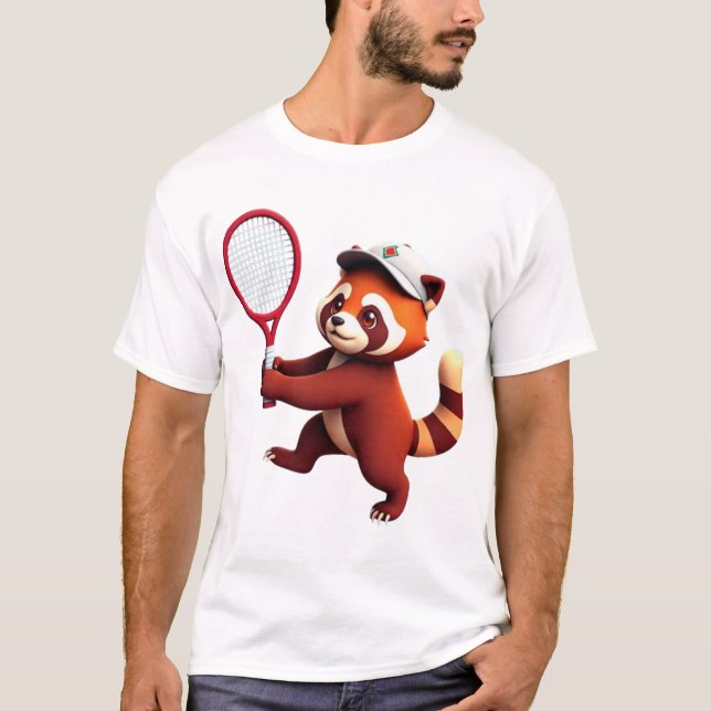 CAMISETA TENIS AS PANDA ROJO (Anverso)