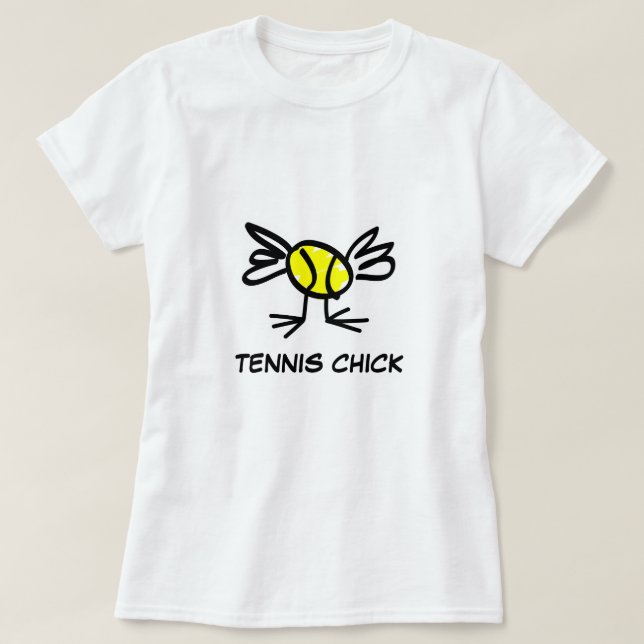 Camiseta Tenis Chick Womens Tenis Wear (Diseño del anverso)