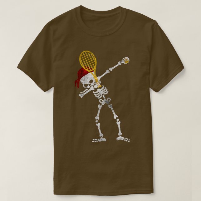 Camiseta Tenis Dabbing Skeleton Pirate Skeleton Jugando el (Diseño del anverso)