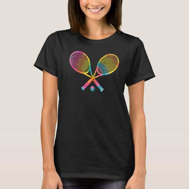 Camiseta Tenis de hippie de arcoiris trippy con tinte (Anverso)
