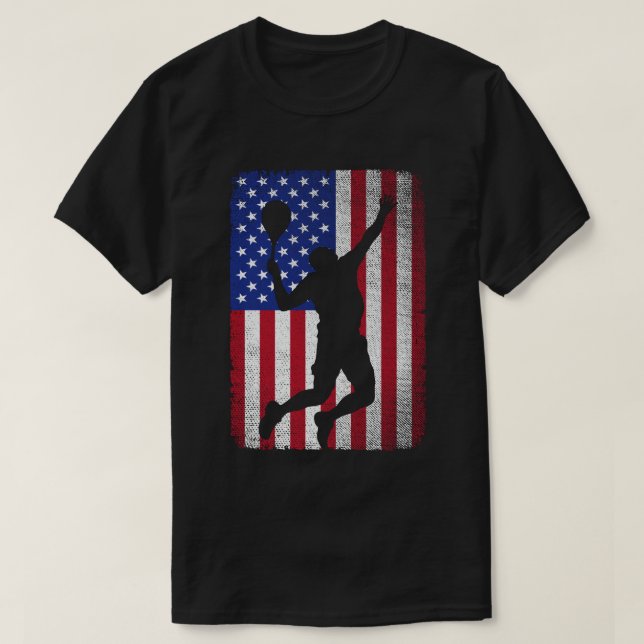 Camiseta Tenis De La Bandera Estadounidense Para Hombres (Diseño del anverso)