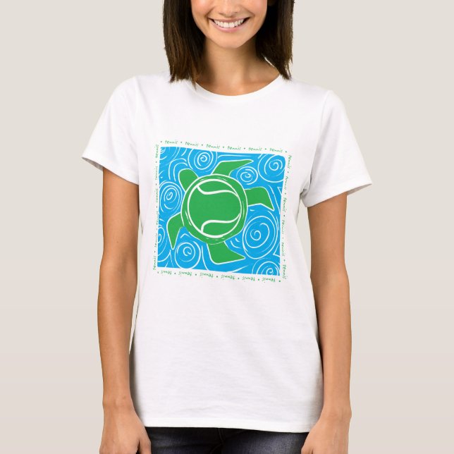 Camiseta Tenis de la playa de la tortuga (Anverso)