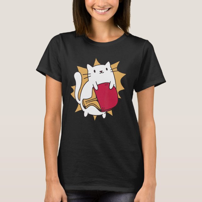 Camiseta Tenis de mesa Cat Ping Pong (Anverso)