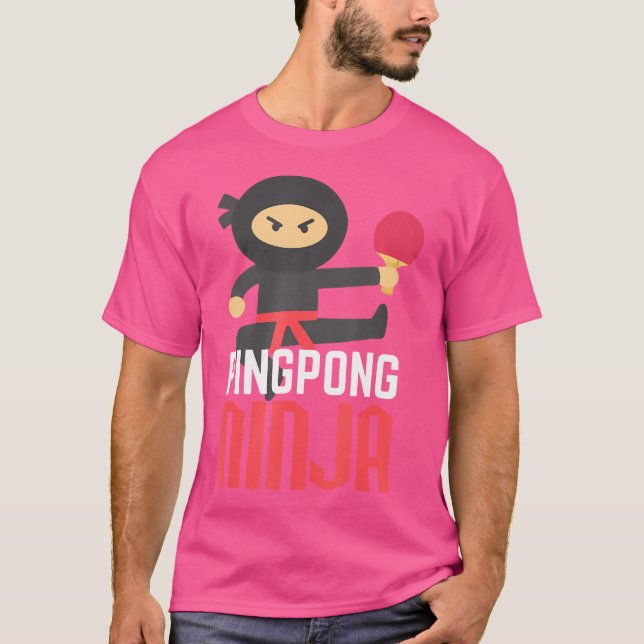Camiseta Tenis de mesa de camisas de Ping Pong Ninja (Anverso)