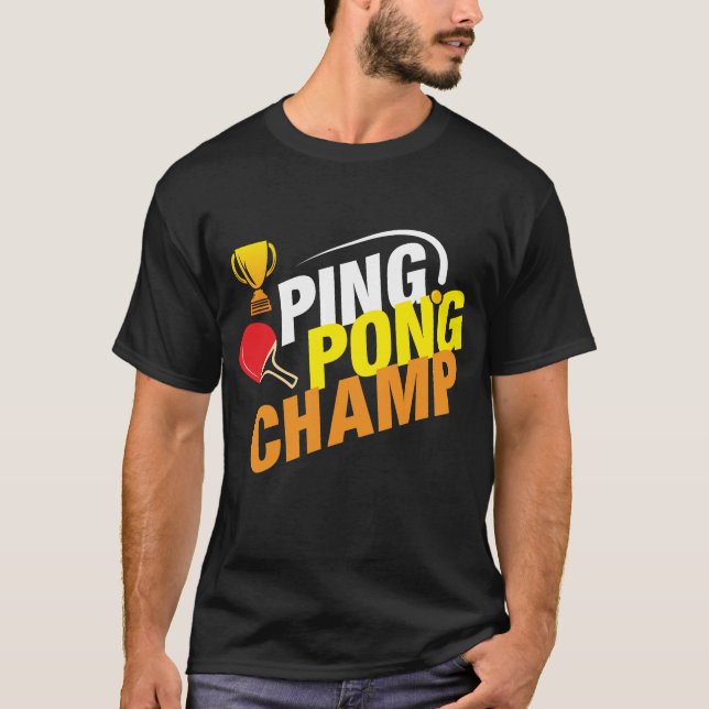 Camiseta Tenis de mesa del campeón del ping-pong (Anverso)
