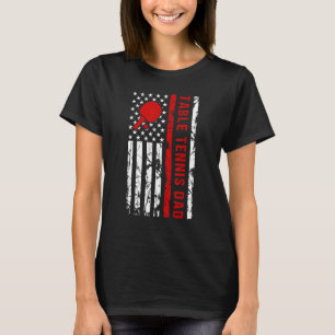 Camiseta Tenis de mesa papá bandera de EE. UU. Diseño mesa