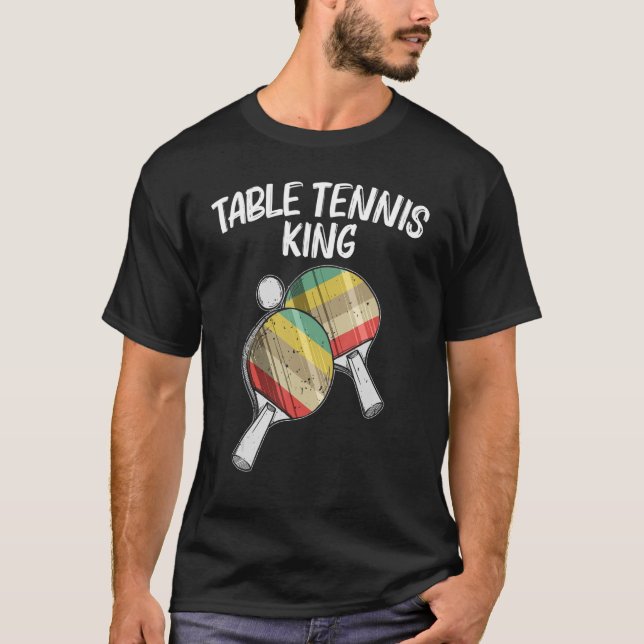 Camiseta Tenis De Mesa Para Hombres Ping Pong Ball Team Spo (Anverso)