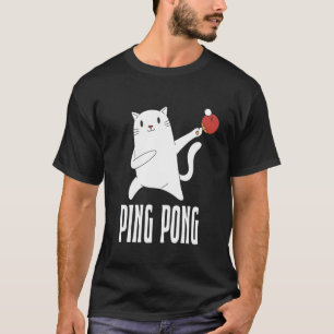 Camiseta Tenis de Mesa y Pingpong Traje de Gato Blanco Ping