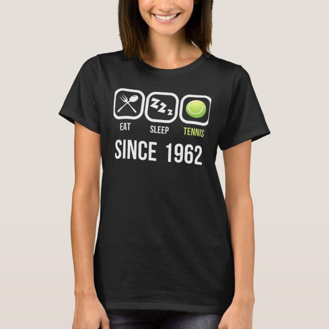 Camiseta Tenis de sueño desde 1962 56º cumpleaños Gif (Anverso)