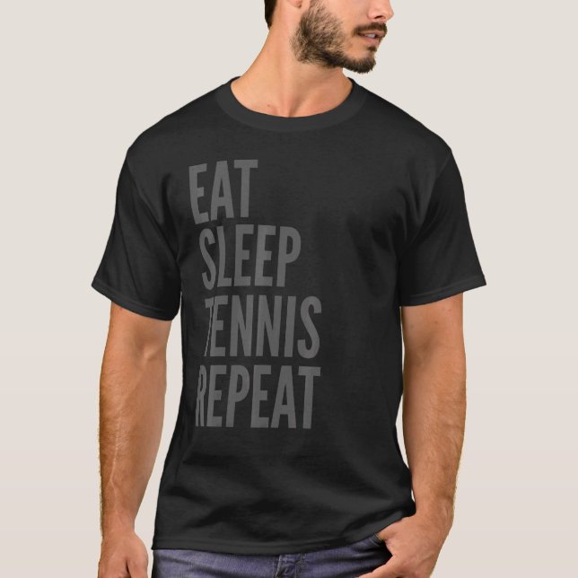 Camiseta Tenis Deportes Comer Sleep Tenis Repetir 1 (Anverso)