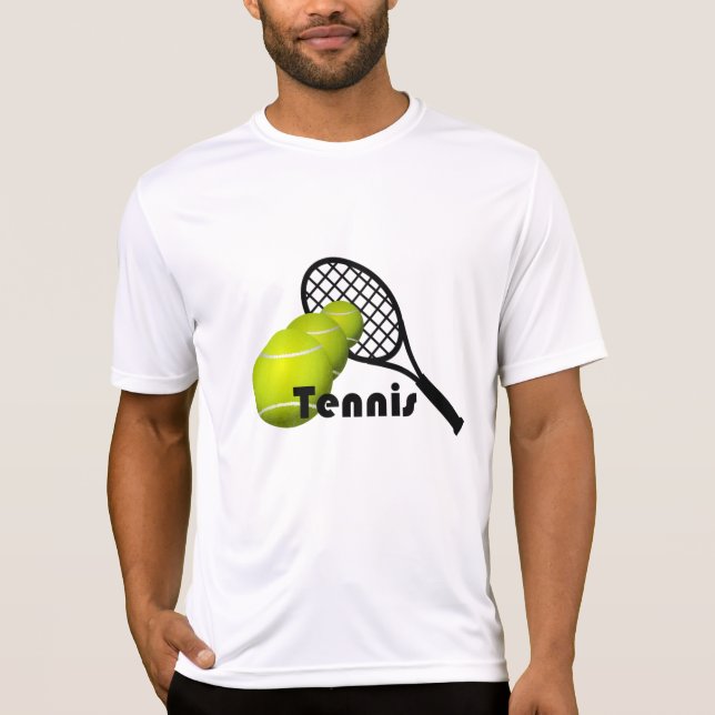Camiseta Tenis Design Sport-Tek de los hombres de uso activ (Anverso)