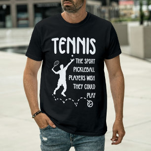 Camiseta Tenis divertido vs jugador de tenis de pickleball