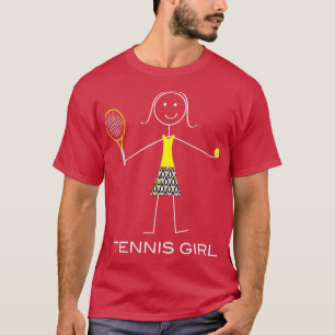 Camiseta Tenis femenino divertida, Chica de tenis Pla