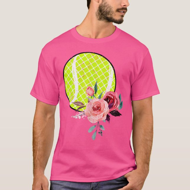 Camiseta Tenis floral en Chicas y mujeres en la impresión d (Anverso)