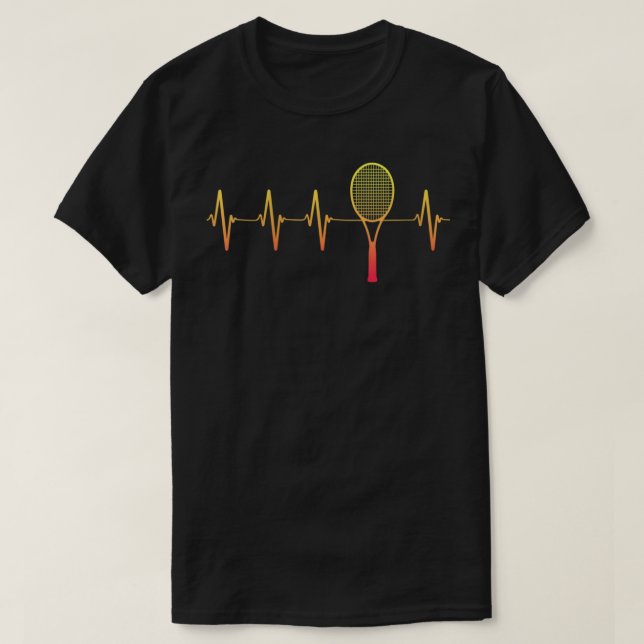 Camiseta Tenis, fútbol, corazón, divertido deporte de tenis (Diseño del anverso)