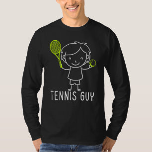 Camiseta Tenis Guy Stickman Sports Racket Player Desi