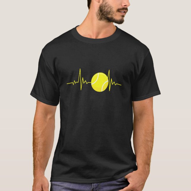 Camiseta Tenis Heartbeat Para Jugadores Entrenadores De Ten (Anverso)