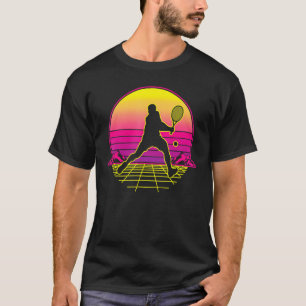 Camiseta Tenis Jugador de Tenis entrenador Racket Retro Vin