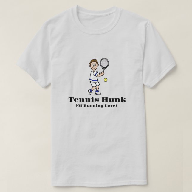 Camiseta Tenis masculino de pelo marrón oscuro hunden camis (Diseño del anverso)