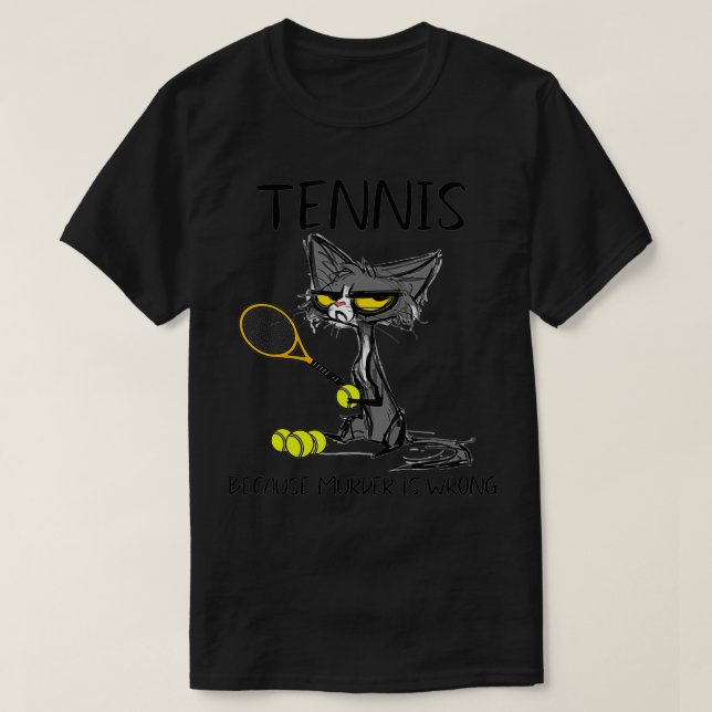 Camiseta Tenis porque el asesinato es un amante equivocado  (Diseño del anverso)