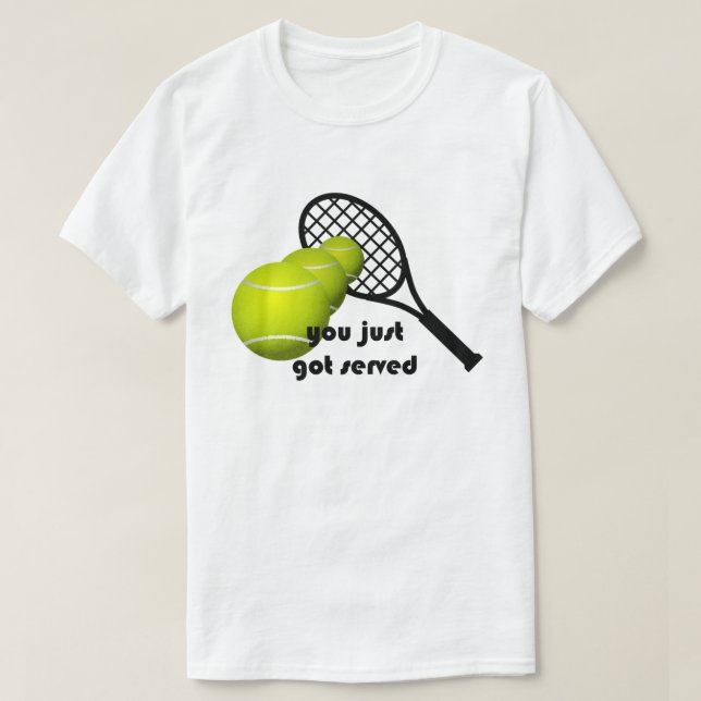 Camiseta Tenis Que Recibir Servicio Básico (Diseño del anverso)