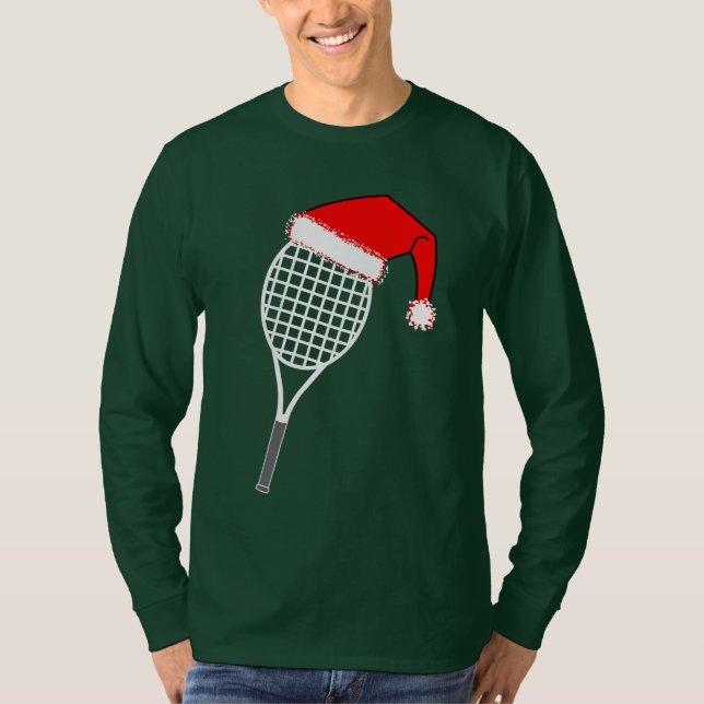 Camiseta Tenis Racket Santa Hat (Anverso)