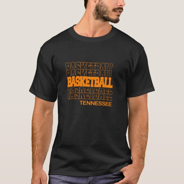 Camiseta Tennessee de baloncesto en letras apiladas moderna (Anverso)