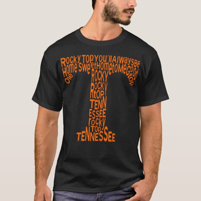 Camiseta Tennessee Naranja Sangrado De Varsidad De Tn Rocky (Anverso)