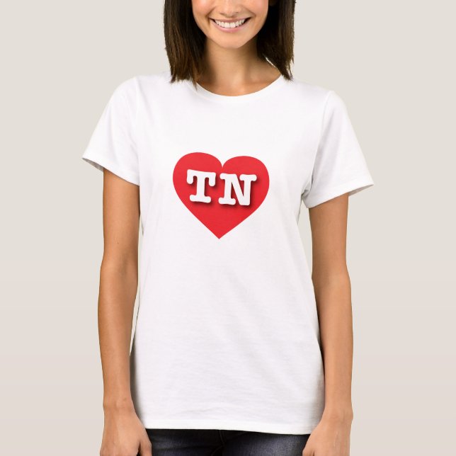 Camiseta Tennessee Red Heart - Amo TN (Anverso)