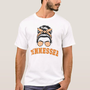Camiseta Tennessee Retro Messy Bun Gafas de sol Naranja Org